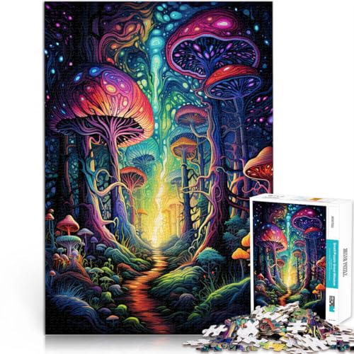 Puzzle 1000 Teile für Erwachsene Psychedelische Kunst Aus Karton，Geeignet für Personen ab 14 Jahren Anti-Stress-Spielzeug Geschenkideen。Größe：38x52cm/14.9x20.4Zoll von LKSDCBOT