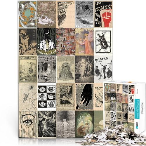 Puzzle 1000 Teile für Erwachsene Retro-Kunst-Mosaik-Poster Aus Karton,ab 14 Jahren lustige Spiele für Familien Geschenk - Herausforderndes Spiel。Größe:38x52cm/14.9x20.4Zoll Puzzle 1000 Teile für Erwachsene Retro-Kunst-Mosaik-Poster Aus Karton,ab 14 Jahren lustige Spiele für Familien Geschenk - Herausforderndes Spiel。Größe:38x52cm/14.9x20.4Zoll von LKSDCBOT