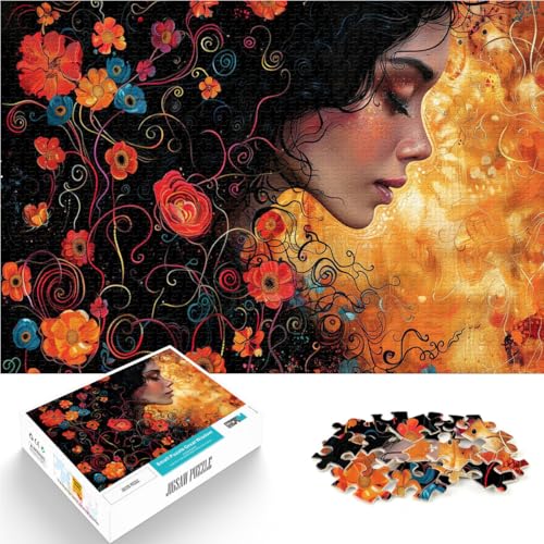 Puzzle 1000 Teile für Erwachsene Schöne Frau Aus Karton，Geeignet für Kinder ab 14 Jahren Stressabbau Schwierige Herausforderung Weihnachts- und Geburtstagsgeschenke。Größe：38x52cm/14.9x20.4Zoll von LKSDCBOT