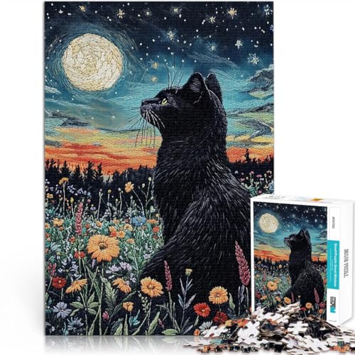 Puzzle 1000 Teile für Erwachsene Schwarze Katze unter Sternennacht Aus Karton,Geeignet für Personen ab 14 Jahren Pädagogisches Spielzeug zum Lernen Geburtstagsgeschenk, Geschenke, Wandkunst。 Puzzle 1000 Teile für Erwachsene Schwarze Katze unter Sternennacht Aus Karton,Geeignet für Personen ab 14 Jahren Pädagogisches Spielzeug zum Lernen Geburtstagsgeschenk, Geschenke, Wandkunst。 von LKSDCBOT