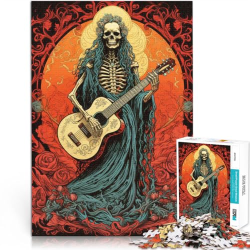 Puzzle 1000 Teile für Erwachsene Skelett spielt Gitarre Aus Karton,Geeignet für Kinder ab 14 Jahren Herausforderndes Spielzeug Erwachsene und Jugendliche。Größe:26x38cm Puzzle 1000 Teile für Erwachsene Skelett spielt Gitarre Aus Karton,Geeignet für Kinder ab 14 Jahren Herausforderndes Spielzeug Erwachsene und Jugendliche。Größe:26x38cm von LKSDCBOT