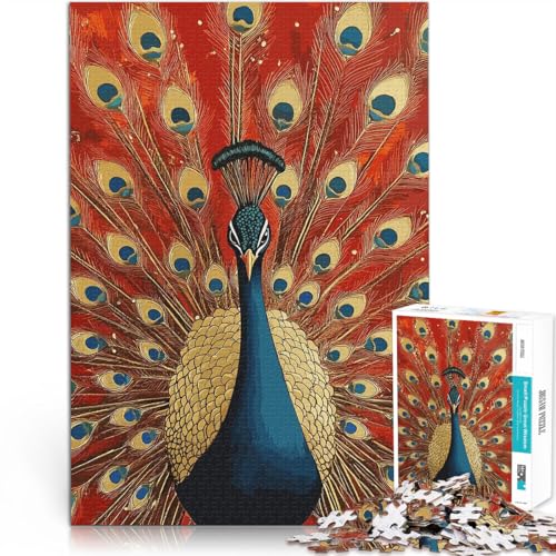 Puzzle 1000 Teile für Erwachsene Stolzer Pfau Aus Holz,ab 14 Jahren Heimdekorationsspiel Weihnachtsgeburtstagsgeschenk。Größe:50x75cm/19.6x29.5Zoll Puzzle 1000 Teile für Erwachsene Stolzer Pfau Aus Holz,ab 14 Jahren Heimdekorationsspiel Weihnachtsgeburtstagsgeschenk。Größe:50x75cm/19.6x29.5Zoll von LKSDCBOT
