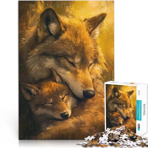 Puzzle 1000 Teile für Erwachsene Wolfsmutter und Junges Aus Karton,für 14+ Anspruchsvolles Spiel und Familienspiel Einzigartige Wohndekorationen und Geschenke。Größe:38x52cm/14.9x20.4Zoll Puzzle 1000 Teile für Erwachsene Wolfsmutter und Junges Aus Karton,für 14+ Anspruchsvolles Spiel und Familienspiel Einzigartige Wohndekorationen und Geschenke。Größe:38x52cm/14.9x20.4Zoll von LKSDCBOT