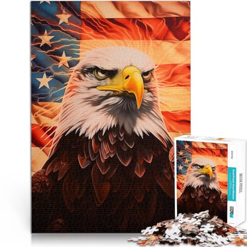 Puzzle 1000 Teile für Erwachsene stolzer Adler Aus Karton，Geeignet für Kinder ab 14 Jahren Heimdekorationsspiel Erwachsene und Jugendliche。Größe：26x38cm/10.2x14.9Zoll von LKSDCBOT