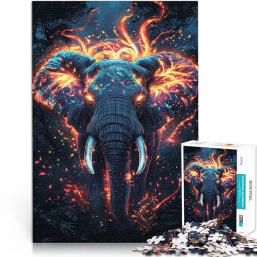 Puzzle 1000 Teile für Erwachsene und Jugendliche Majestätischer Elefant mit Glanz Aus Karton,für Kinder ab 14 Jahren Quizspiel Geburtstagsgeschenk。Größe:26x38cm/10.2x14.9Zoll Puzzle 1000 Teile für Erwachsene und Jugendliche Majestätischer Elefant mit Glanz Aus Karton,für Kinder ab 14 Jahren Quizspiel Geburtstagsgeschenk。Größe:26x38cm/10.2x14.9Zoll von LKSDCBOT