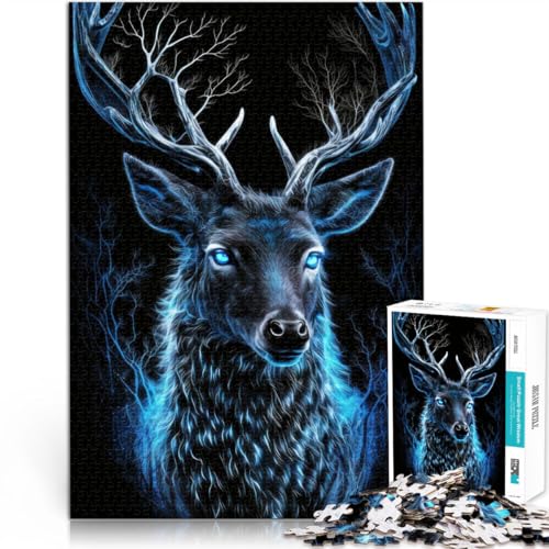 Puzzle 2000 Teile Erwachsene Magischer Frosthirsch Aus Karton，ab 14 Jahren Antistress Urlaub zu Hause Zeit totschlagen Tolle Geschenke und Spielzeuge。Größe：70x100cm/27.5x39.3Zoll von LKSDCBOT