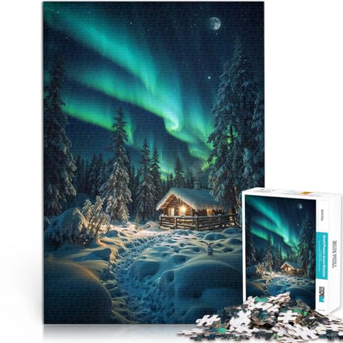 Puzzle 2000 Teile für Erwachsene Aurora Lodge Aus Karton,ab 14 Jahren Geschenke zur Heimdekoration Schwierige Harte Geschenke für Frauen Männer。Größe:70x100cm/27.5x39.3Zoll Puzzle 2000 Teile für Erwachsene Aurora Lodge Aus Karton,ab 14 Jahren Geschenke zur Heimdekoration Schwierige Harte Geschenke für Frauen Männer。Größe:70x100cm/27.5x39.3Zoll von LKSDCBOT