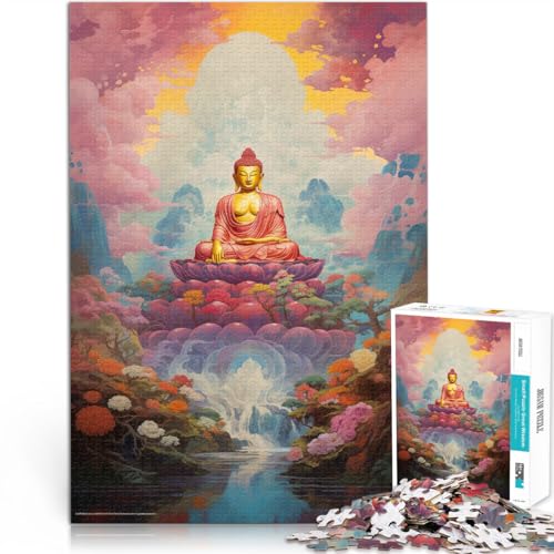 Puzzle für Erwachsene, 1000 Teile Buddha-Gemälde Aus Holz,ab 14 Jahren Quizspiel Geburtstagsgeschenk。Größe:50x75cm/19.6x29.5Zoll Puzzle für Erwachsene, 1000 Teile Buddha-Gemälde Aus Holz,ab 14 Jahren Quizspiel Geburtstagsgeschenk。Größe:50x75cm/19.6x29.5Zoll von LKSDCBOT