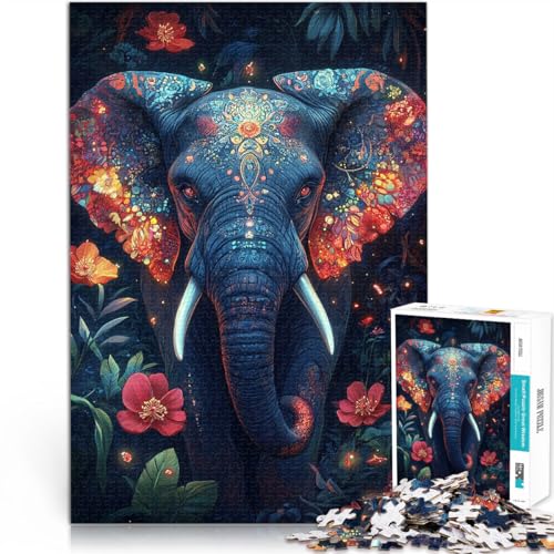 Puzzle für Erwachsene, 1000 Teile Elefant buntes Tier Aus Karton,ab 14 Jahren Entspannungsspiele Einzigartige Geburtstags Größe:26x38cm/10.2x14.9Zoll Puzzle für Erwachsene, 1000 Teile Elefant buntes Tier Aus Karton,ab 14 Jahren Entspannungsspiele Einzigartige Geburtstags Größe:26x38cm/10.2x14.9Zoll von LKSDCBOT