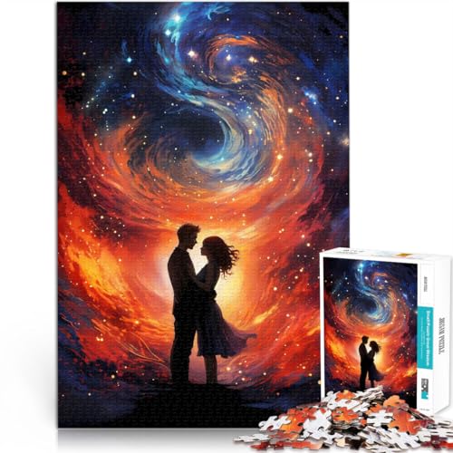 Puzzle für Erwachsene, 1000 Teile Galaktische Umarmung Aus Karton，für 14+ Familienspiel für und Spiele Spielzeug Geschenk。Größe：26x38cm/10.2x14.9Zoll von LKSDCBOT