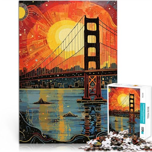 Puzzle für Erwachsene, 1000 Teile Golden Gate Bridge Aus Holz,ab 14 Jahren Lernspielzeug für die ganze Familie EIN Kunstwerk。Größe:50x75cm/19.6x29.5Zoll Puzzle für Erwachsene, 1000 Teile Golden Gate Bridge Aus Holz,ab 14 Jahren Lernspielzeug für die ganze Familie EIN Kunstwerk。Größe:50x75cm/19.6x29.5Zoll von LKSDCBOT
