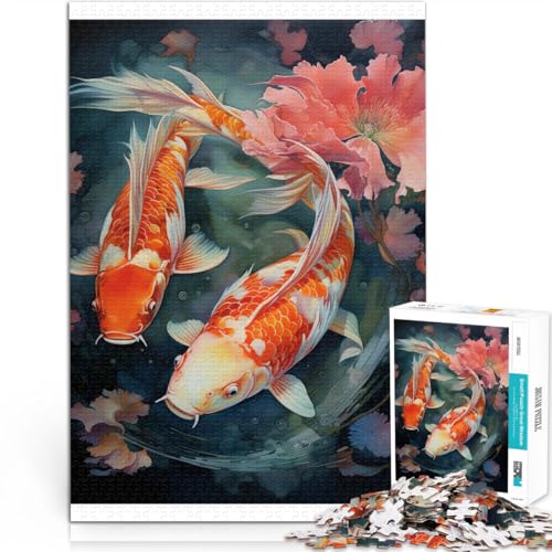 Puzzle für Erwachsene, 1000 Teile Koi Fisch Japanisch Aus Karton,für und ab 14 Jahren Quizspiel Weihnachtsgeburtstagsgeschenk。Größe:26x38cm/10.2x14.9Zoll Puzzle für Erwachsene, 1000 Teile Koi Fisch Japanisch Aus Karton,für und ab 14 Jahren Quizspiel Weihnachtsgeburtstagsgeschenk。Größe:26x38cm/10.2x14.9Zoll von LKSDCBOT