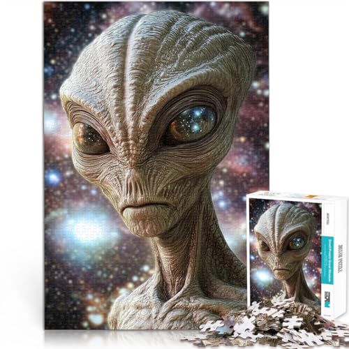 Puzzle für Erwachsene, 1000 Teile Kosmisches graues Alien-Porträt Aus Karton,Geeignet für Kinder ab 14 Jahren Lustige Spiele Spiele Spielzeug Geschenk。Größe:38x52cm/14.9x20.4Zoll Puzzle für Erwachsene, 1000 Teile Kosmisches graues Alien-Porträt Aus Karton,Geeignet für Kinder ab 14 Jahren Lustige Spiele Spiele Spielzeug Geschenk。Größe:38x52cm/14.9x20.4Zoll von LKSDCBOT
