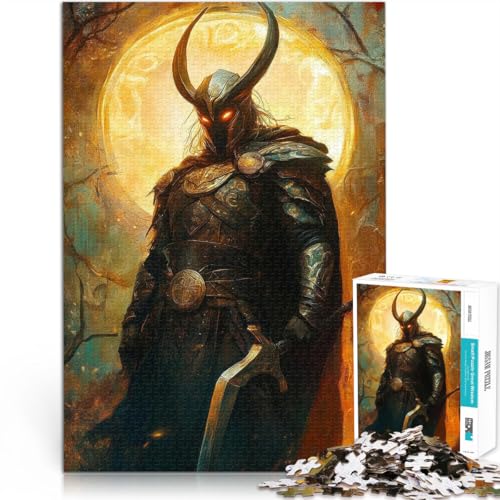 Puzzle für Erwachsene, 1000 Teile Loki Nordische Mythologie Aus Karton，ab 14 Jahren Dekomprimierendes intellektuelles Lernspielzeug Spiele Spielzeug Geschenk。Größe：26x38cm/10.2x14.9Zoll von LKSDCBOT