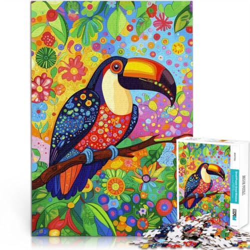 Puzzle für Erwachsene, 1000 Teile Tukan im Blumenparadies Aus Holz,für Kinder ab 14 Jahren Lernspiel-Herausforderungsspielzeug Verbesserung der Liebe zwischen Paaren。Größe:50x75cm/19.6x29.5Zoll Puzzle für Erwachsene, 1000 Teile Tukan im Blumenparadies Aus Holz,für Kinder ab 14 Jahren Lernspiel-Herausforderungsspielzeug Verbesserung der Liebe zwischen Paaren。Größe:50x75cm/19.6x29.5Zoll von LKSDCBOT