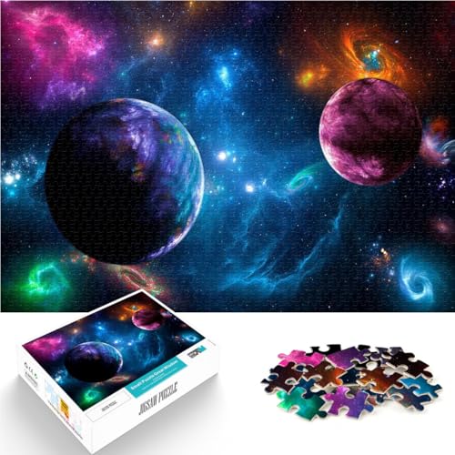 Puzzle für Erwachsene, 2000 Teile Planeten im Weltraum Aus Karton，Geeignet für Kinder ab 14 Jahren Für Familienspaß und Spieleabende Geschenkspielzeug。Größe：70x100cm/27.5x39.3Zoll von LKSDCBOT