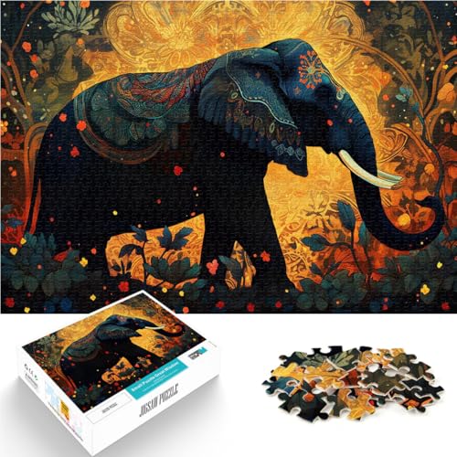 Puzzle für Erwachsene 1000 Teile Abstraktes Gemälde Elefant Aus Holz,für und ab 14 Jahren Denksportaufgabe-Spiel Geeignet 。Größe:50x75cm/19.6x29.5Zoll Puzzle für Erwachsene 1000 Teile Abstraktes Gemälde Elefant Aus Holz,für und ab 14 Jahren Denksportaufgabe-Spiel Geeignet 。Größe:50x75cm/19.6x29.5Zoll von LKSDCBOT