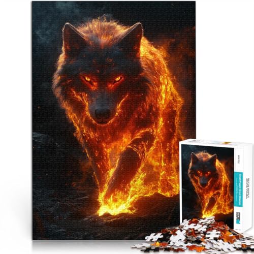 Puzzle für Erwachsene 1000 Teile Alpha Wolf in Flammen Aus Holz,Geeignet für Kinder ab 14 Jahren Intellektuelles Spielzeugspiel Wunschliste mit dem Weihnachtsmann。Größe:50x75cm/19.6x29.5Zoll Puzzle für Erwachsene 1000 Teile Alpha Wolf in Flammen Aus Holz,Geeignet für Kinder ab 14 Jahren Intellektuelles Spielzeugspiel Wunschliste mit dem Weihnachtsmann。Größe:50x75cm/19.6x29.5Zoll von LKSDCBOT