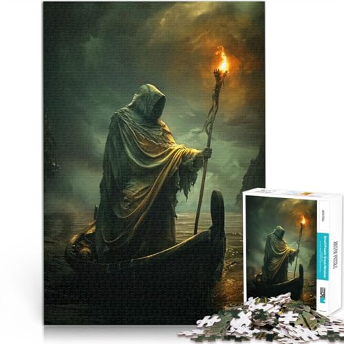 Puzzle für Erwachsene 1000 Teile Auf dem Fluss Aus Karton，Geeignet für Kinder ab 14 Jahren Spielzeug-Wanddekoration Spiele Spielzeug Geschenk。Größe：26x38cm/10.2x14.9Zoll von LKSDCBOT