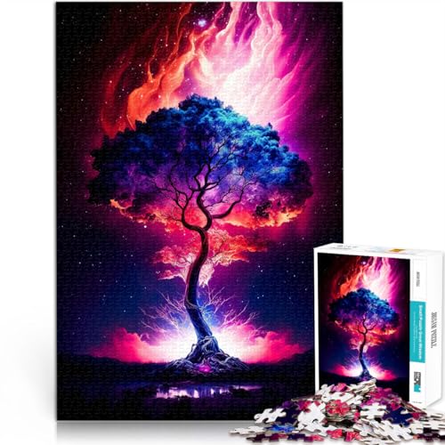 Puzzle für Erwachsene 1000 Teile Baum der Seelen Aus Holz，ab 14 Jahren Intellektuelles Spiel Kunstwerk Geschenk。Größe：50x75cm/19.6x29.5Zoll von LKSDCBOT