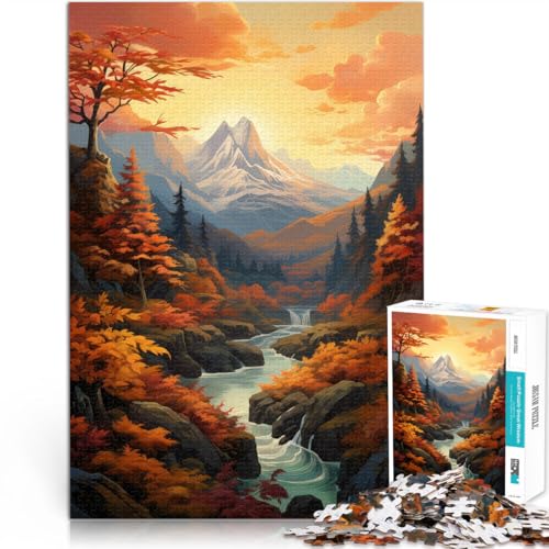Puzzle für Erwachsene 1000 Teile Berge im Herbst Aus Holz,Geeignet für Kinder ab 14 Jahren Wohndeko Es eignet ganze Familie。Größe:50x75cm/19.6x29.5Zoll Puzzle für Erwachsene 1000 Teile Berge im Herbst Aus Holz,Geeignet für Kinder ab 14 Jahren Wohndeko Es eignet ganze Familie。Größe:50x75cm/19.6x29.5Zoll von LKSDCBOT