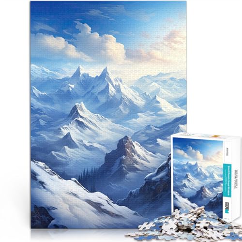 Puzzle für Erwachsene 1000 Teile Berge im Winter Aus Holz,ab 14 Jahren mit vollständig miteinander verbundenen Stücken beliebiger Form tolles Größe:50x75cm/19.6x29.5Zoll Puzzle für Erwachsene 1000 Teile Berge im Winter Aus Holz,ab 14 Jahren mit vollständig miteinander verbundenen Stücken beliebiger Form tolles Größe:50x75cm/19.6x29.5Zoll von LKSDCBOT