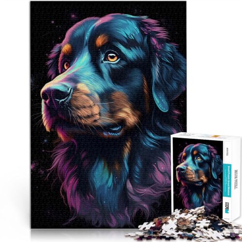 Puzzle für Erwachsene 1000 Teile Berner Sennenhund Aus Karton，für Kinder ab 14 Jahren Lernspiel-Herausforderungsspielzeug Lernspiel zum Geburtstag und Weihnachten。Größe：26x38cm/10.2x14.9Zoll von LKSDCBOT
