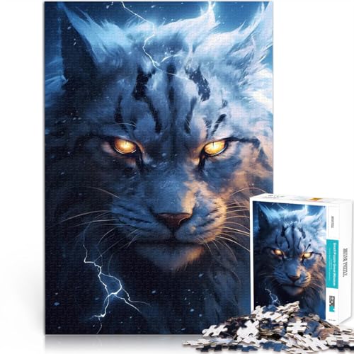 Puzzle für Erwachsene 1000 Teile Donnerluchs Aus Holz，ab 14 Jahren Stressabbau Geschenk zum Geburtstag。Größe：50x75cm/19.6x29.5Zoll von LKSDCBOT