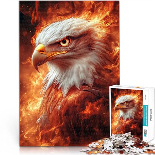 Puzzle für Erwachsene 1000 Teile Feueradler Aus Karton，ab 14 Jahren Lernspiel für Familien Tolle Geschenke und Spielzeuge。Größe：26x38cm/10.2x14.9Zoll von LKSDCBOT