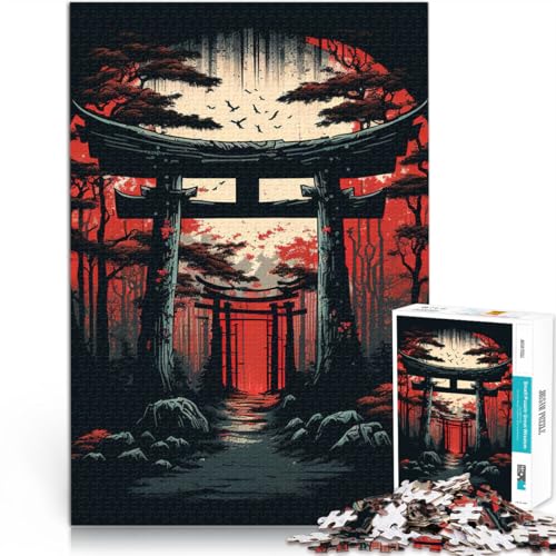 Puzzle für Erwachsene 1000 Teile Japanisches Tor Anime Aus Karton，ab 14 Jahren Spielzeug für die ganze Familie Tolle Geschenke und Spielzeuge。Größe：26x38cm/10.2x14.9Zoll von LKSDCBOT