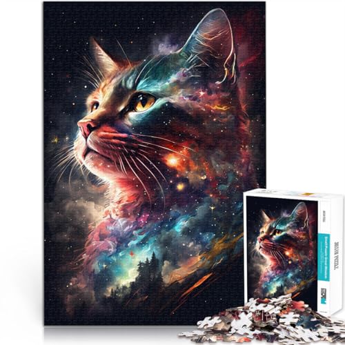 Puzzle für Erwachsene 1000 Teile Kosmische Weltraumkatze Aus Holz,für und ab 14 Jahren Lernspiele EIN Kunstwerk。Größe:50x75cm/19.6x29.5Zoll Puzzle für Erwachsene 1000 Teile Kosmische Weltraumkatze Aus Holz,für und ab 14 Jahren Lernspiele EIN Kunstwerk。Größe:50x75cm/19.6x29.5Zoll von LKSDCBOT
