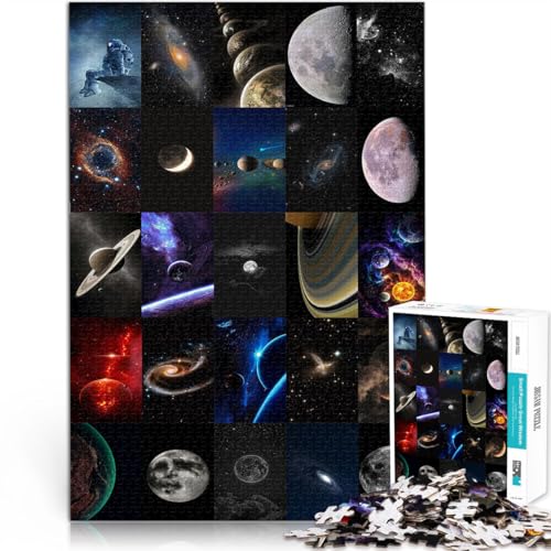 Puzzle für Erwachsene 1000 Teile Kosmische ästhetische Spleißkunst Aus Holz，Geeignet für Kinder ab 14 Jahren mit vollständig miteinander verbundenen Stücken beliebiger Form EIN Kunstwerk。 von LKSDCBOT