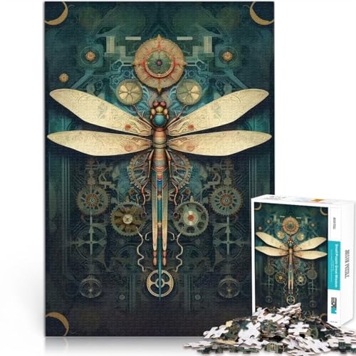 Puzzle für Erwachsene 1000 Teile Mechanische Libelle Aus Karton，ab 14 Jahren Spielzeug-Wanddekoration Tolle Geschenke und Spielzeuge。Größe：26x38cm/10.2x14.9Zoll von LKSDCBOT