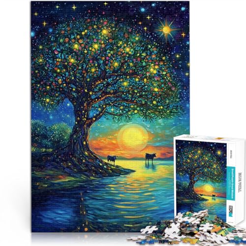 Puzzle für Erwachsene 1000 Teile Mondscheinbaum Aus Holz,für 14+ Praktisches Spiel Geschenk zum Geburtstag。Größe:50x75cm/19.6x29.5Zoll Puzzle für Erwachsene 1000 Teile Mondscheinbaum Aus Holz,für 14+ Praktisches Spiel Geschenk zum Geburtstag。Größe:50x75cm/19.6x29.5Zoll von LKSDCBOT
