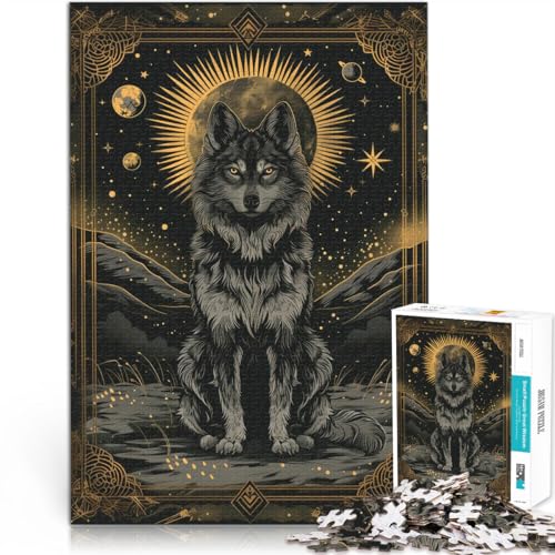 Puzzle für Erwachsene 1000 Teile Mondwächter Aus Karton，ab 14 Jahren Harte Herausforderung Interessante Geschenke zur Stressreduzierung。Größe：38x52cm/14.9x20.4Zoll von LKSDCBOT