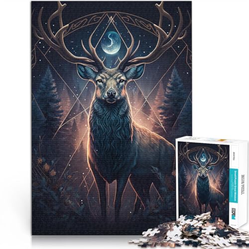 Puzzle für Erwachsene 1000 Teile Neonhirsch Aus Holz,ab 14 Jahren Herausforderndes Spiel Geschenke zum 。Größe:50x75cm/19.6x29.5Zoll Puzzle für Erwachsene 1000 Teile Neonhirsch Aus Holz,ab 14 Jahren Herausforderndes Spiel Geschenke zum 。Größe:50x75cm/19.6x29.5Zoll von LKSDCBOT