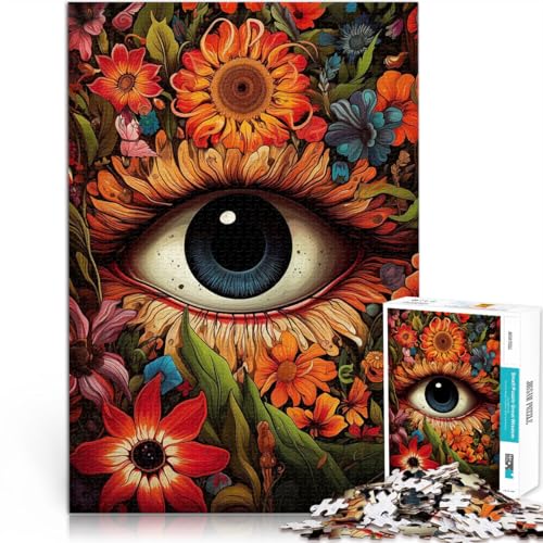 Puzzle für Erwachsene 1000 Teile Psychedelische Augenblumen Aus Holz,ab 14 Jahren Wohndeko Weihnachts- und Geburtstagsgeschenke。Größe:50x75cm/19.6x29.5Zoll Puzzle für Erwachsene 1000 Teile Psychedelische Augenblumen Aus Holz,ab 14 Jahren Wohndeko Weihnachts- und Geburtstagsgeschenke。Größe:50x75cm/19.6x29.5Zoll von LKSDCBOT