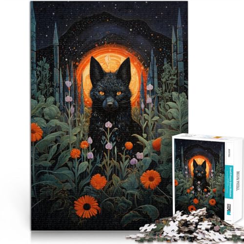 Puzzle für Erwachsene 1000 Teile Schwarze Katze im Blumenfeld Aus Karton,ab 14 Jahren lustige Spiele für Familien Geschenke für Freunde und Familie。Größe:38x52cm/14.9x20.4Zoll Puzzle für Erwachsene 1000 Teile Schwarze Katze im Blumenfeld Aus Karton,ab 14 Jahren lustige Spiele für Familien Geschenke für Freunde und Familie。Größe:38x52cm/14.9x20.4Zoll von LKSDCBOT