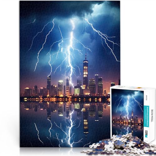 Puzzle für Erwachsene 1000 Teile Skyline von Lightning City ab 14 Jahren Jedes Stück ist EIN Unikat – Lustiges und herausforderndes Spiel für die ganze Familie Geschenk - Herausforderndes Spiel。 Puzzle für Erwachsene 1000 Teile Skyline von Lightning City ab 14 Jahren Jedes Stück ist EIN Unikat – Lustiges und herausforderndes Spiel für die ganze Familie Geschenk - Herausforderndes Spiel。 von LKSDCBOT