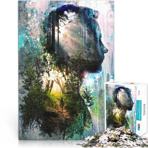 Puzzle für Erwachsene 1000 Teile Walderinnerungen Aus Karton，für 14+ Anspruchsvolles Spiel und Familienspiel Geschenk zum Geburtstag。Größe：26x38cm/10.2x14.9Zoll von LKSDCBOT
