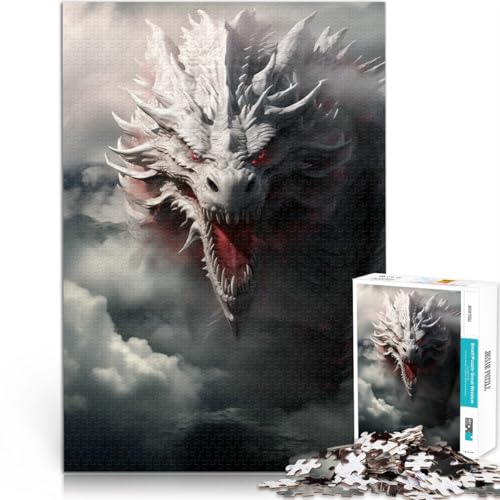 Puzzle für Erwachsene 1000 Teile Weißer Drache Aus Karton,ab 14 Jahren Wohndeko Geschenk - Herausforderndes Spiel。Größe:38x52cm/14.9x20.4Zoll Puzzle für Erwachsene 1000 Teile Weißer Drache Aus Karton,ab 14 Jahren Wohndeko Geschenk - Herausforderndes Spiel。Größe:38x52cm/14.9x20.4Zoll von LKSDCBOT