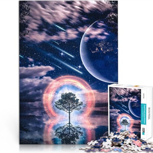 Puzzle für Erwachsene 1000 Teile Weltraum-Fantasielandschaft ~ Aus Karton，Geeignet für Kinder ab 14 Jahren Eltern-Kind-Interaktion Geschenke zum 。Größe：38x52cm von LKSDCBOT