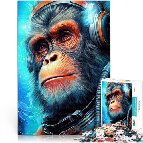 Puzzle für Erwachsene 1000 Teile Weltraumaffe Aus Holz,Geeignet für Personen ab 14 Jahren Herausforderndes Spiel Familienspiele Weihnachten Geburtstagsgeschenke。Größe:50x75cm/19.6x29.5Zoll Puzzle für Erwachsene 1000 Teile Weltraumaffe Aus Holz,Geeignet für Personen ab 14 Jahren Herausforderndes Spiel Familienspiele Weihnachten Geburtstagsgeschenke。Größe:50x75cm/19.6x29.5Zoll von LKSDCBOT