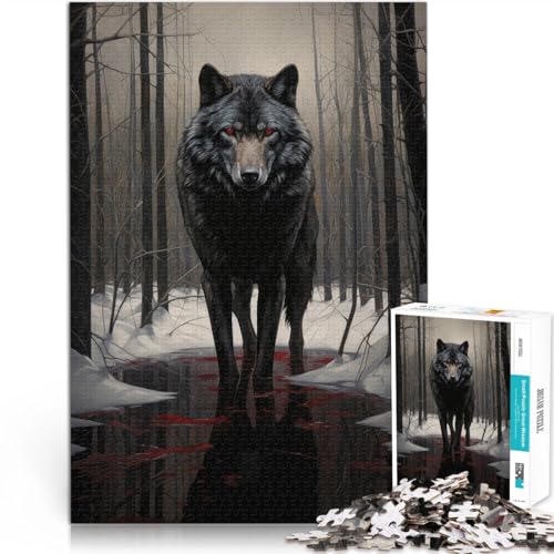 Puzzle für Erwachsene 1000 Teile Wolf Art Aus Karton,für und ab 14 Jahren Startseite Lernspiele DIY Spielzeug Geeignet 。Größe:38x52cm/14.9x20.4Zoll Puzzle für Erwachsene 1000 Teile Wolf Art Aus Karton,für und ab 14 Jahren Startseite Lernspiele DIY Spielzeug Geeignet 。Größe:38x52cm/14.9x20.4Zoll von LKSDCBOT