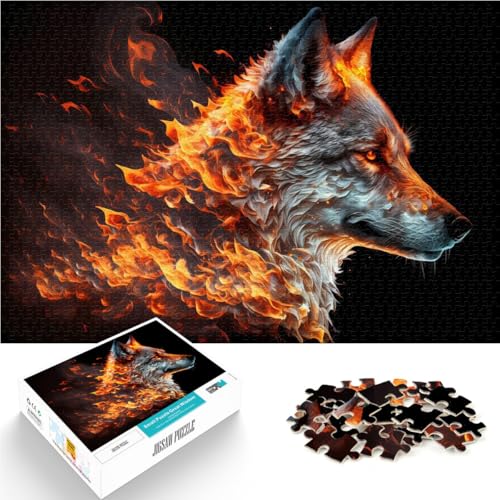 Puzzle für Erwachsene 1000 Teile Wolf aus Feuer Aus Holz,ab 14 Jahren Lernspielzeug-Herausforderung 。Größe:50x75cm/19.6x29.5Zoll Puzzle für Erwachsene 1000 Teile Wolf aus Feuer Aus Holz,ab 14 Jahren Lernspielzeug-Herausforderung 。Größe:50x75cm/19.6x29.5Zoll von LKSDCBOT