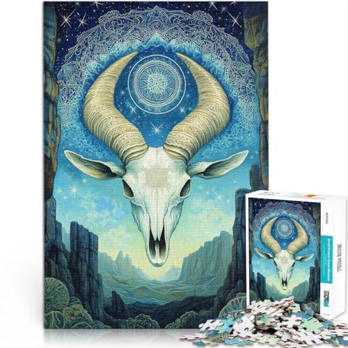 Puzzle für Erwachsene 1000 Teile Ziegenschädel Aus Karton,für 14+ Lernspielzeug-Herausforderung Als Geschenk für die ganze Familie und Freunde。Größe:26x38cm/10.2x14.9Zoll Puzzle für Erwachsene 1000 Teile Ziegenschädel Aus Karton,für 14+ Lernspielzeug-Herausforderung Als Geschenk für die ganze Familie und Freunde。Größe:26x38cm/10.2x14.9Zoll von LKSDCBOT