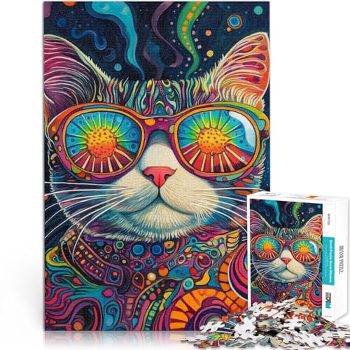 Puzzle für Erwachsene 2000 Teile Psychedelisches Katzenporträt Aus Karton,ab 14 Jahren Anti-Stress-Lernspielzeug tolles Geschenk。Größe:70x100cm/27.5x39.3Zoll Puzzle für Erwachsene 2000 Teile Psychedelisches Katzenporträt Aus Karton,ab 14 Jahren Anti-Stress-Lernspielzeug tolles Geschenk。Größe:70x100cm/27.5x39.3Zoll von LKSDCBOT
