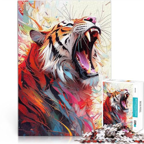 Puzzle für Erwachsene 2000 Teile Tiger brüllt in bunter Palette Aus Karton,ab 14 Jahren Staycation: Zeit totschlagen Geschenkspielzeug。Größe:70x100cm/27.5x39.3Zoll Puzzle für Erwachsene 2000 Teile Tiger brüllt in bunter Palette Aus Karton,ab 14 Jahren Staycation: Zeit totschlagen Geschenkspielzeug。Größe:70x100cm/27.5x39.3Zoll von LKSDCBOT