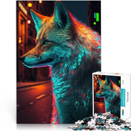 Puzzle für Erwachsene und Jugendliche 1000 Teile Neonfuchs Aus Karton,für und ab 14 Jahren Schwierig und herausfordernd tolles Größe:26x38cm/10.2x14.9Zoll Puzzle für Erwachsene und Jugendliche 1000 Teile Neonfuchs Aus Karton,für und ab 14 Jahren Schwierig und herausfordernd tolles Größe:26x38cm/10.2x14.9Zoll von LKSDCBOT