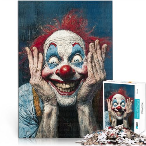 Puzzle für Erwachsene und Jugendliche 1000 Teile Verrückter böser Clown Aus Holz,ab 14 Jahren DIY-Lernspiele Geschenk zum Geburtstag。Größe:50x75cm/19.6x29.5Zoll Puzzle für Erwachsene und Jugendliche 1000 Teile Verrückter böser Clown Aus Holz,ab 14 Jahren DIY-Lernspiele Geschenk zum Geburtstag。Größe:50x75cm/19.6x29.5Zoll von LKSDCBOT